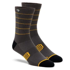 100% Advocate Performance Sokken - Charcoal/Mustard