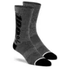 100% Rythym Merino Sokken - Charcoal/Heather -Aanbiedingen Rijwiel Kleding Winkel 100percent hu soc 0030 rythym socke charcoal heather 1477026