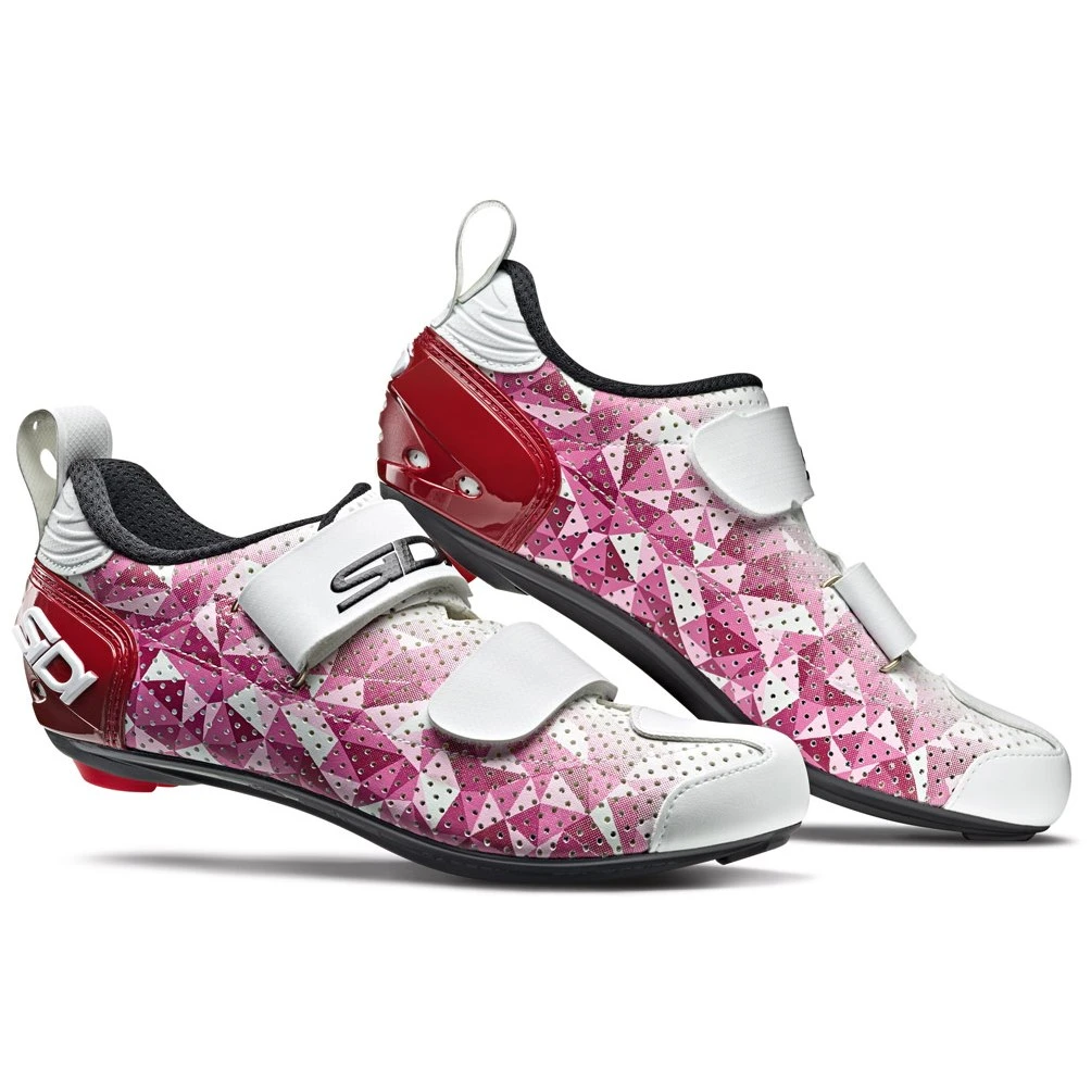Sidi T5 Air Carbon Composite Woman Triathlon Shoe - Pink/red/white 3 Sidi T5 Air Carbon Composite Woman Triathlon Shoe - Pink/red/white