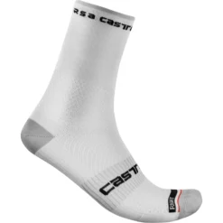 Castelli Rosso Corsa Pro 15 Socks - White 001