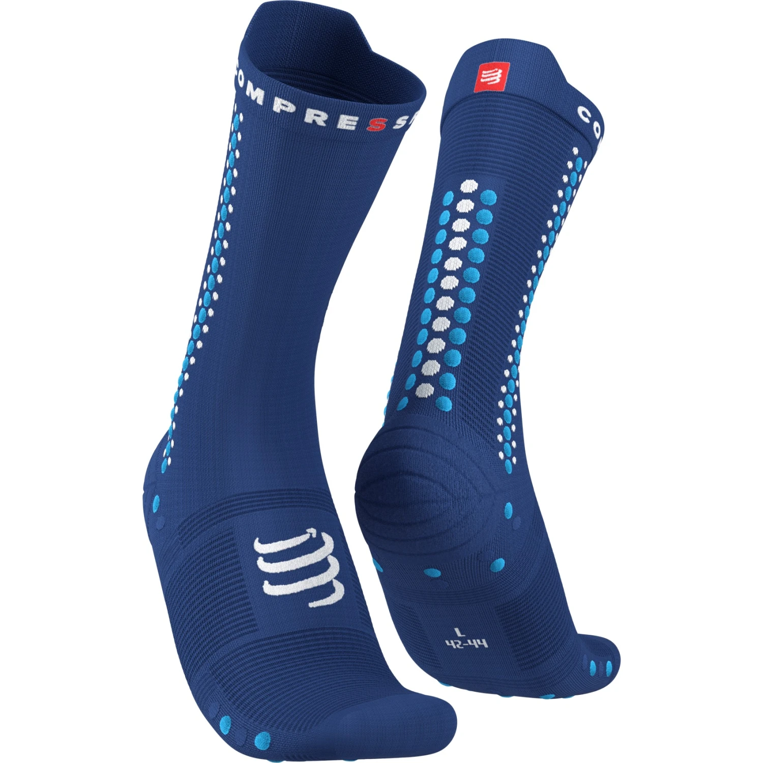 Compressport Pro Racing Compressiesokken V4.0 Bike - Sodalite/fluo Blue 3 Compressport Pro Racing Compressiesokken V4.0 Bike - Sodalite/fluo Blue