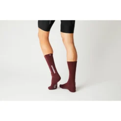 FINGERSCROSSED Light Merino Silk Fietssokken - Bordeaux -Aanbiedingen Rijwiel Kleding Winkel fingerscrossed light merino silk cycling socks bordeaux 3 1476273