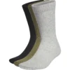 Five Ten Biking Cushioned Crew Socks - 3 Pairs - Black / Medium Grey Heather / Focus Olive -Aanbiedingen Rijwiel Kleding Winkel five ten biking cushioned crew hb6264 black medium grey heather focus olive 01 1207115