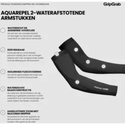 GripGrab AquaRepel 2 Waterafstotende Armwarmers - Zwart -Aanbiedingen Rijwiel Kleding Winkel gripgrab aquarepel 2 water resistant arm warmers black 2 1557818