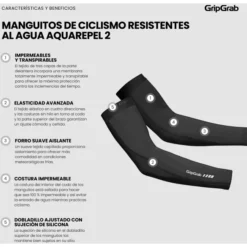 GripGrab AquaRepel 2 Waterafstotende Armwarmers - Zwart -Aanbiedingen Rijwiel Kleding Winkel gripgrab aquarepel 2 water resistant arm warmers black 8 1557824