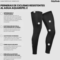 GripGrab AquaRepel 2 Waterafstotende Beenwarmers - Zwart -Aanbiedingen Rijwiel Kleding Winkel gripgrab aquarepel 2 water resistant leg warmers black 5 1557930