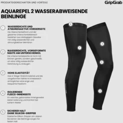 GripGrab AquaRepel 2 Waterafstotende Beenwarmers - Zwart -Aanbiedingen Rijwiel Kleding Winkel gripgrab aquarepel 2 water resistant leg warmers black 7 1557932