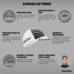 GripGrab Classic Cycling Cap - Fietsmuts - White -Aanbiedingen Rijwiel Kleding Winkel gripgrab classic cycling cap white 6 1189336