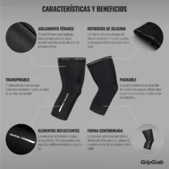 GripGrab Classic Thermo-Kniestukken - Black -Aanbiedingen Rijwiel Kleding Winkel gripgrab classic thermal knee warmers black 5 1094601