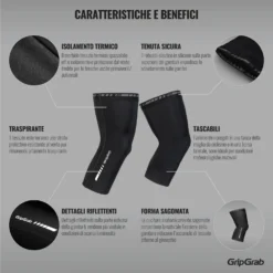 GripGrab Classic Thermo-Kniestukken - Black -Aanbiedingen Rijwiel Kleding Winkel gripgrab classic thermal knee warmers black 6 1094602
