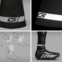 GripGrab CyclinGaiter Regenweer Overschoen Afdichting - Zwart -Aanbiedingen Rijwiel Kleding Winkel gripgrab cyclingaiter rainy weather ankle cuff black 2 1078377