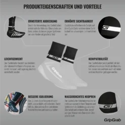 GripGrab Arctic X Waterdichte Diepe Winter MTB Overschoen - Black -Aanbiedingen Rijwiel Kleding Winkel gripgrab cyclingaiter rainy weather ankle cuff black 2 1093923
