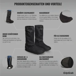 GripGrab DryFoot 2 Waterproof Everyday Overschoenen - Zwart -Aanbiedingen Rijwiel Kleding Winkel gripgrab dryfoot waterproof everyday shoe covers 2 black 4 1094279