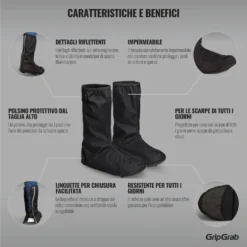 GripGrab DryFoot 2 Waterproof Everyday Overschoenen - Zwart -Aanbiedingen Rijwiel Kleding Winkel gripgrab dryfoot waterproof everyday shoe covers 2 black 6 1094281