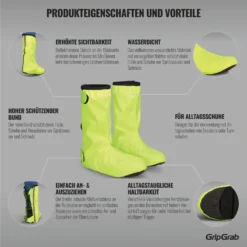 GripGrab DryFoot 2 Waterproof Everyday Overschoenen - Yellow Hi-Vis -Aanbiedingen Rijwiel Kleding Winkel gripgrab dryfoot waterproof everyday shoe covers 2 yellow hi vis 4 1094296