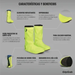 GripGrab DryFoot 2 Waterproof Everyday Overschoenen - Yellow Hi-Vis -Aanbiedingen Rijwiel Kleding Winkel gripgrab dryfoot waterproof everyday shoe covers 2 yellow hi vis 5 1094297