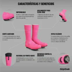 GripGrab Flandrien Waterproof Wielren Overschoenen - Pink -Aanbiedingen Rijwiel Kleding Winkel gripgrab flandrien waterproof knitted road shoe covers pink 5 1094253