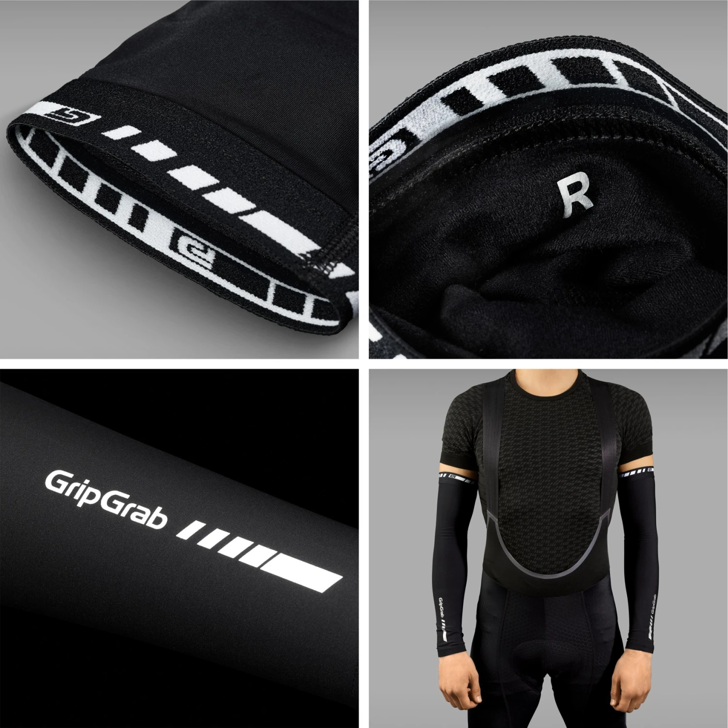 GripGrab Light Overgang Armwarmers - Black 4 GripGrab Light Overgang Armwarmers - Black - Afbeelding 2