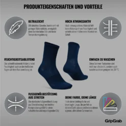 GripGrab Lightweight Airflow Sokken - Navy Blue -Aanbiedingen Rijwiel Kleding Winkel gripgrab lightweight airflow socks navy blue 3 1184965