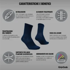 GripGrab Lightweight Airflow Sokken - Navy Blue -Aanbiedingen Rijwiel Kleding Winkel gripgrab lightweight airflow socks navy blue 8 1184968