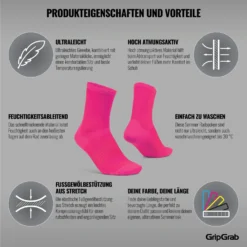 GripGrab Lightweight Airflow Sokken - Pink Hi-Vis -Aanbiedingen Rijwiel Kleding Winkel gripgrab lightweight airflow socks pink hi vis 12 1184886