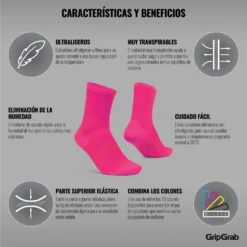 GripGrab Lightweight Airflow Sokken - Pink Hi-Vis -Aanbiedingen Rijwiel Kleding Winkel gripgrab lightweight airflow socks pink hi vis 13 1184887