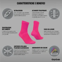 GripGrab Lightweight Airflow Sokken - Pink Hi-Vis -Aanbiedingen Rijwiel Kleding Winkel gripgrab lightweight airflow socks pink hi vis 15 1184889