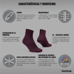 GripGrab Lightweight SL Short Sokken - Dark Red -Aanbiedingen Rijwiel Kleding Winkel gripgrab lightweight sl short socks dark red 1 1199082