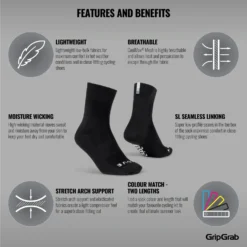 GripGrab Lightweight SL Sokken - Black -Aanbiedingen Rijwiel Kleding Winkel gripgrab lightweight sl socks black 12 1199176