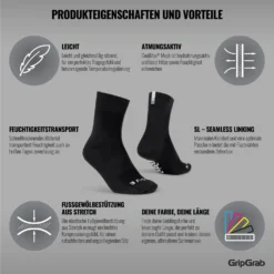 GripGrab Lightweight SL Sokken - Black -Aanbiedingen Rijwiel Kleding Winkel gripgrab lightweight sl socks black 13 1199177