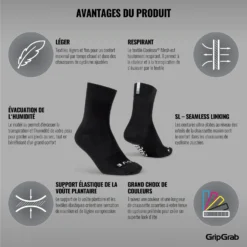 GripGrab Lightweight SL Sokken - Black -Aanbiedingen Rijwiel Kleding Winkel gripgrab lightweight sl socks black 15 1199179