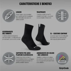 GripGrab Lightweight SL Sokken - Black -Aanbiedingen Rijwiel Kleding Winkel gripgrab lightweight sl socks black 16 1199180