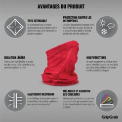GripGrab Multifunctional Nek Warmer - Red -Aanbiedingen Rijwiel Kleding Winkel gripgrab multifunctional neck warmer red 6 1199757