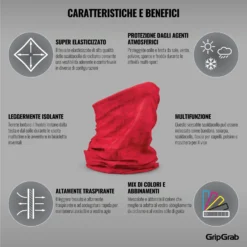 GripGrab Multifunctional Nek Warmer - Red -Aanbiedingen Rijwiel Kleding Winkel gripgrab multifunctional neck warmer red 7 1199753