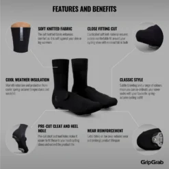 GripGrab Primavera Overschoentjes - Black -Aanbiedingen Rijwiel Kleding Winkel gripgrab primavera midseason cover socks black 1 1200113