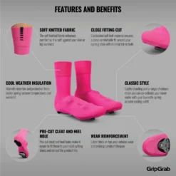 GripGrab Primavera Overschoentjes - Pink -Aanbiedingen Rijwiel Kleding Winkel gripgrab primavera midseason cover socks pink 2 1200176