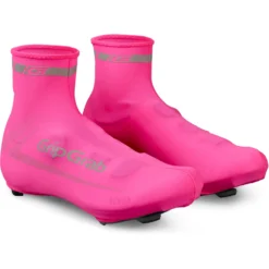GripGrab RaceAero Hi-Vis Lichtgewicht Lycra Overschoen - Pink Hi-Vis