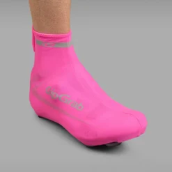 GripGrab RaceAero Hi-Vis Lichtgewicht Lycra Overschoen - Pink Hi-Vis -Aanbiedingen Rijwiel Kleding Winkel gripgrab raceaero hi vis lightweight lycra shoe cover pink hi vis 17 1200491