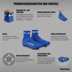 GripGrab RaceAero Lichtgewicht Lycra Overschoen - Blue -Aanbiedingen Rijwiel Kleding Winkel gripgrab raceaero lightweight lycra shoe covers blue 13 1200720