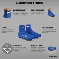 GripGrab RaceAero Lichtgewicht Lycra Overschoen - Blue -Aanbiedingen Rijwiel Kleding Winkel gripgrab raceaero lightweight lycra shoe covers blue 16 1200718