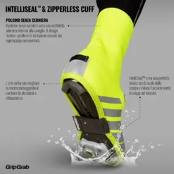 GripGrab RaceThermo Hi-Vis Waterdichte Winter Overschoenen - Yellow Hi-Vis -Aanbiedingen Rijwiel Kleding Winkel gripgrab racethermo hi vis waterproof winter shoe cover yellow hi vis 12 1094103