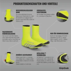 GripGrab RaceThermo Hi-Vis Waterdichte Winter Overschoenen - Yellow Hi-Vis -Aanbiedingen Rijwiel Kleding Winkel gripgrab racethermo hi vis waterproof winter shoe cover yellow hi vis 2 1094094