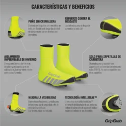 GripGrab RaceThermo Hi-Vis Waterdichte Winter Overschoenen - Yellow Hi-Vis -Aanbiedingen Rijwiel Kleding Winkel gripgrab racethermo hi vis waterproof winter shoe cover yellow hi vis 3 1094095