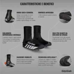 GripGrab RaceThermo Waterdichte Winter Overschoenen - Black -Aanbiedingen Rijwiel Kleding Winkel gripgrab racethermo waterproof winter shoe cover black 4 1094088