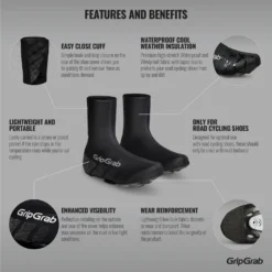 GripGrab Ride Waterdichte Overschoenen - Black -Aanbiedingen Rijwiel Kleding Winkel gripgrab ride waterproof shoe cover black 1 1094113