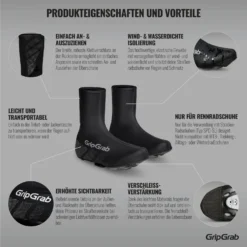 GripGrab Ride Waterdichte Overschoenen - Black -Aanbiedingen Rijwiel Kleding Winkel gripgrab ride waterproof shoe cover black 2 1094114