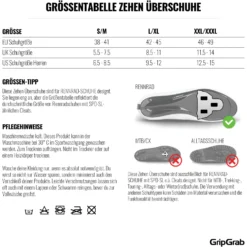 GripGrab Winddichte Tenen Overschoenen - Black -Aanbiedingen Rijwiel Kleding Winkel gripgrab windproof hi vis toe covers yellow hi vis 15 1202430 1