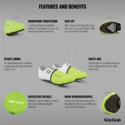 GripGrab Windproof Hi-Vis Toe Overschoenen - Yellow Hi-Vis -Aanbiedingen Rijwiel Kleding Winkel gripgrab windproof hi vis toe covers yellow hi vis 2 1202423