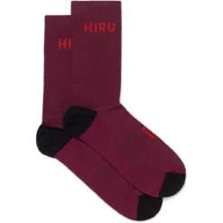 Hiru Primaloft 21cm Cycling Socks - Garnet - 1S