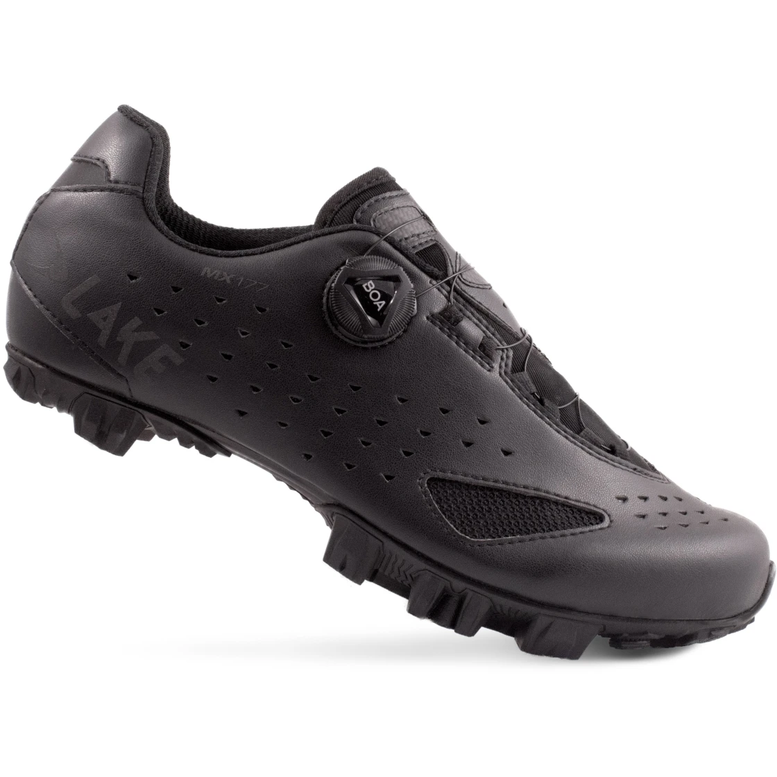 Lake MX 177-X Wide MTB Shoe - Black/black Reflective 5 Lake MX 177-X Wide MTB Shoe - Black/black Reflective - Afbeelding 3